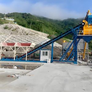 no foundation concrete mixer plant
