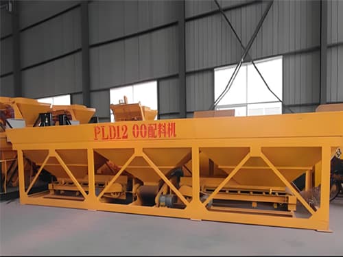 NHZS35 Foundation Free Concrete Batching Plant 3 PLD1200 Aggregate Batching Machine